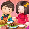 Cute Childrens` Thanksgiving Day