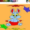 Play cute rabbit coloring game