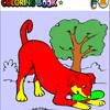 Play dog grabs something coloring game