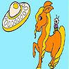 Play Space cowboy coloring