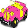 Pink old car coloring