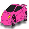 Play Gorgeous pink car coloring