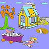 Play Child and farm animals coloring