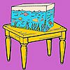 Aquarium and table coloring
