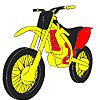 Play Faster red motorbike coloring