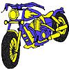 Big blue motorbike coloring