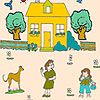 Play Grandmother and dog coloring