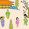 Play Japanese garden coloring