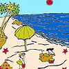 Play Sandcastles on the beach coloring