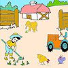 Farmer  boy and animals coloring