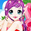 Purple haired girl dress up