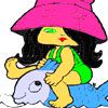 Play Girl And Fish Coloring