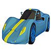 Play Blue combination car coloring