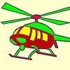 Hot helicopter coloring