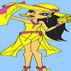 Play Sindy at the beach coloring