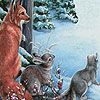 Cute animals in snow puzzle