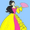 Valentine day prom girl coloring