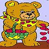 Play Hearts and  bear coloring