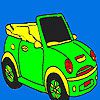 Open sports car coloring