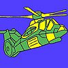 Heavy military helicopter coloring
