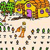 Play Farmer in the big field coloring