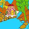 Fisherman and mountain home coloring