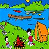 Play Midnight camping coloring