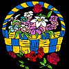 Play Roses in flowerpot coloring