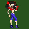 Play Beautiful girl at the vacation coloring
