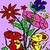 Mice in the garden coloring