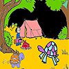Campfire and turtles coloring