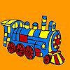 Play Fast city locomotive coloring