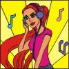 Play 1 MP3 Music Girl - colouring