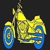 Play Long city motorcycle coloring