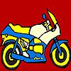 Play Fantastic motorbike coloring