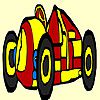 Yellow racing car coloring