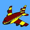 Play Red flying airplane coloring