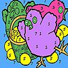 Play Colorful farm chicks coloring