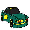 Play Green long city car coloring