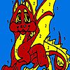 Play Red little dragon coloring