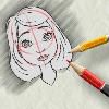 Lets Draw Something - Girl Face A Free BoardGame Game