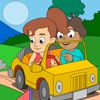 Friends Jolly Ride - Online Coloring Page