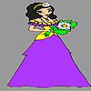 Play Little daisy bride coloring