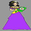 Little daisy bride coloring