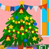 Play Cartoon Xmas Tree - Coloring Page