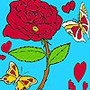 Love butterflies in rose garden coloring
