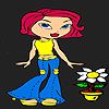 Play Sunflower girl coloring