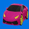 Play Pink hot car coloring
