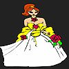 Play Cute rose bride coloring