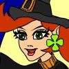 Play Young Witch Halloween Coloring Game